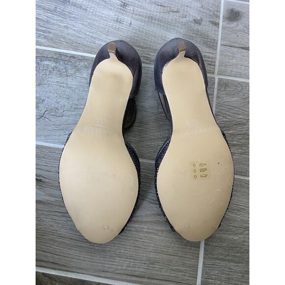 Paradox London Nora Pewter Silver Peep Toe Pumps Glitter 9W EU 40W Comfort - Picture 5 of 7